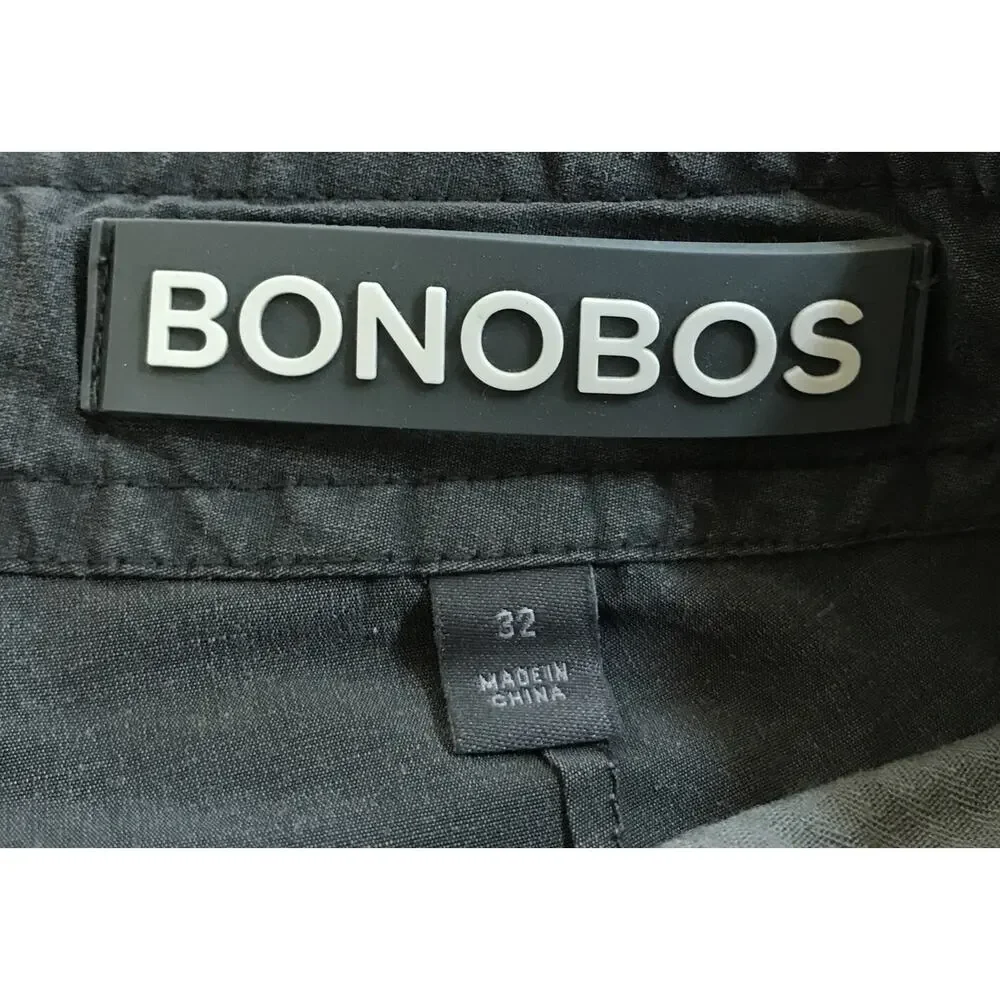 Bonobos Dark Charcoal Gray Bermuda Shorts 32 Mens w Pockets 34